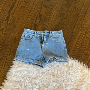 PACSUN flower jean shorts